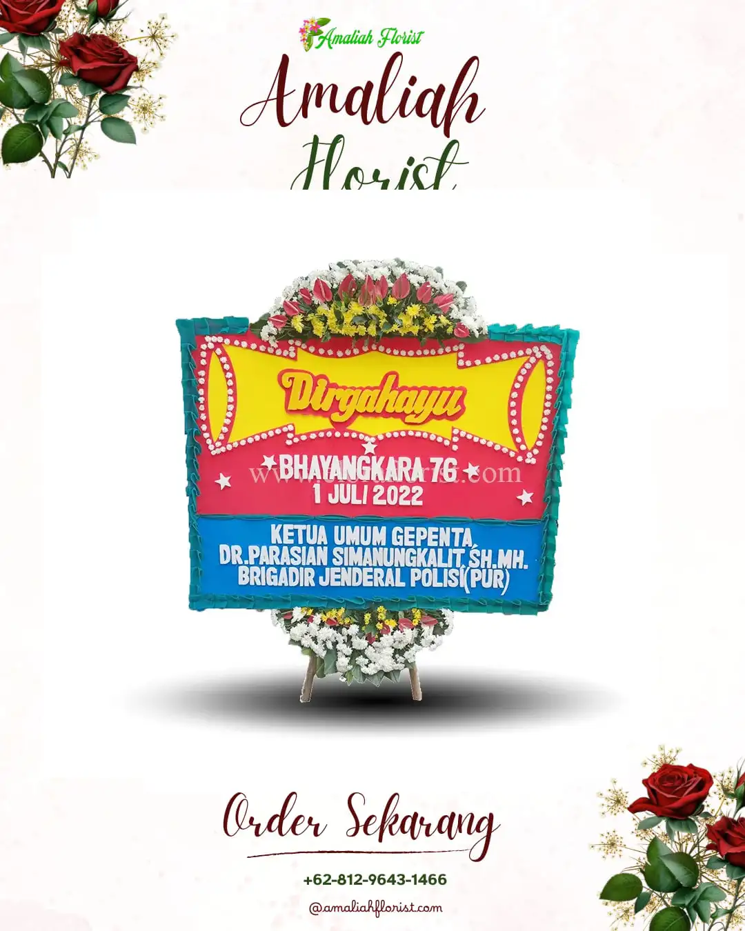 Papan Bunga HUT Ulang Tahun Selakau Timur